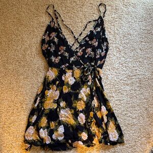 Angie Floral Wrap Mini Dress
